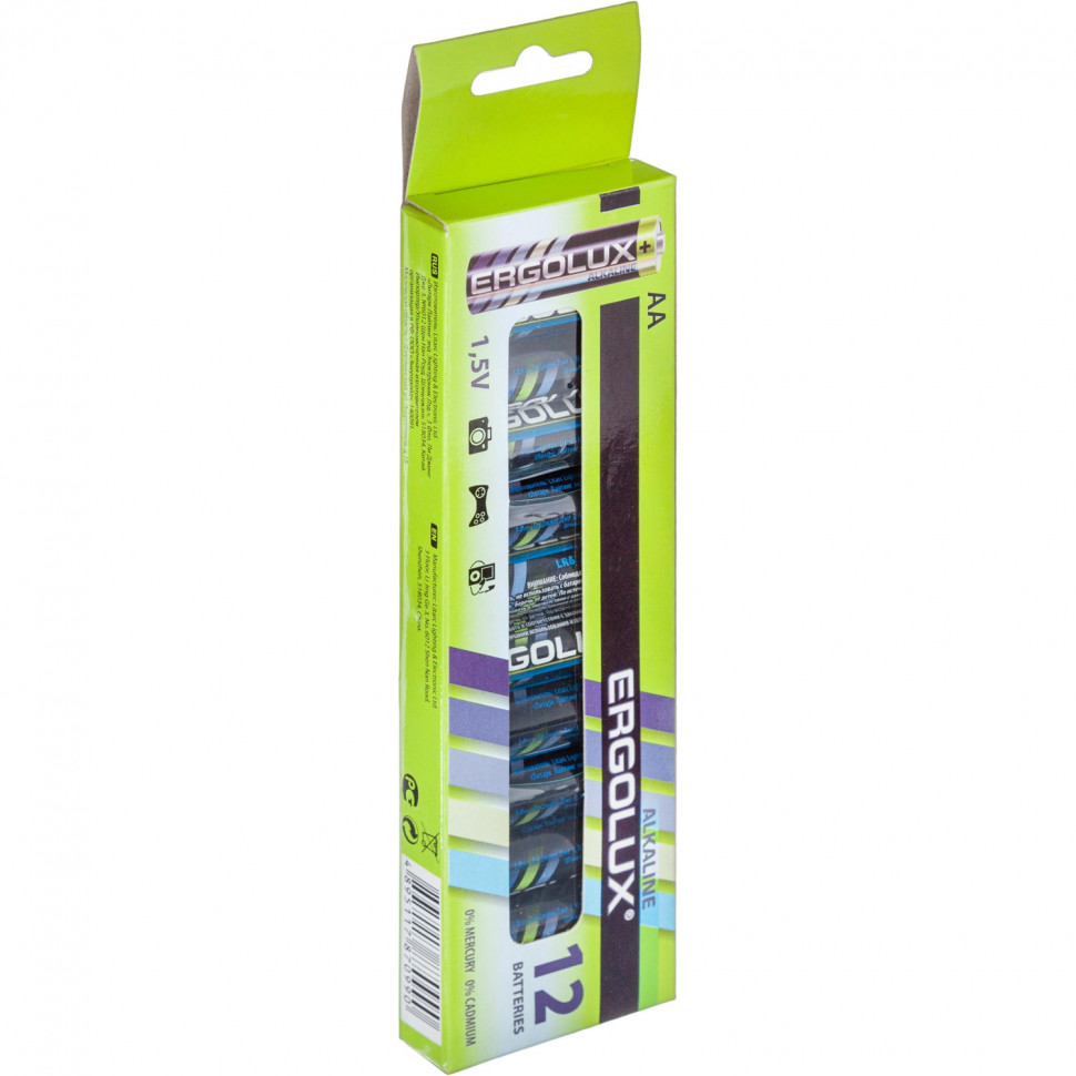 Батарейка Ergolux AA/LR 6 Alkaline BP-12 (LR 6 BP-12, 1.5В)(12 шт в уп.) Батарейка Ergolux AA/LR 6 Alkaline BP-12 (LR 6 BP-12, 1.5В)(12 шт в уп.)