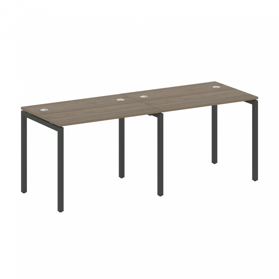 Metal System Quattro Рабочая станция на 2 места на П-образном м/к 40БП.СМ-2.1 Вяз Благородный/Металл