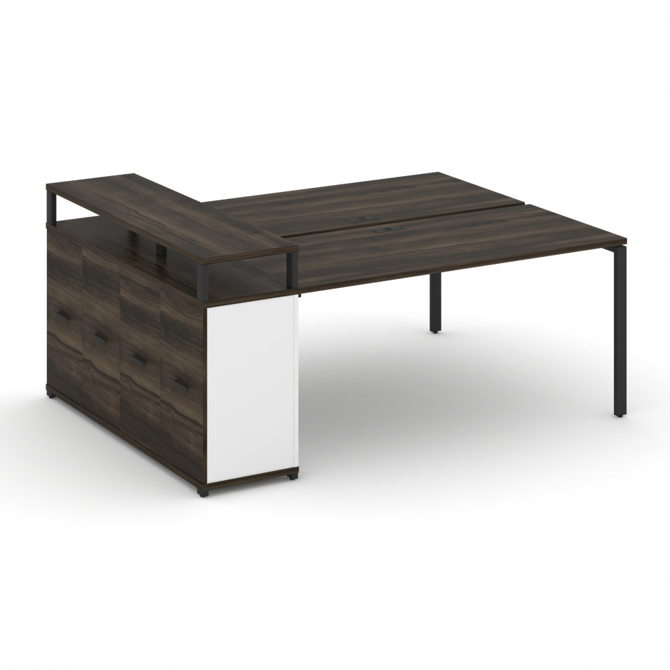 Concept Рабочая станция с опорным распаш. шкафом с верх. горизонтом  CN.DRS-224 B Дуб Мали/Белый Бри