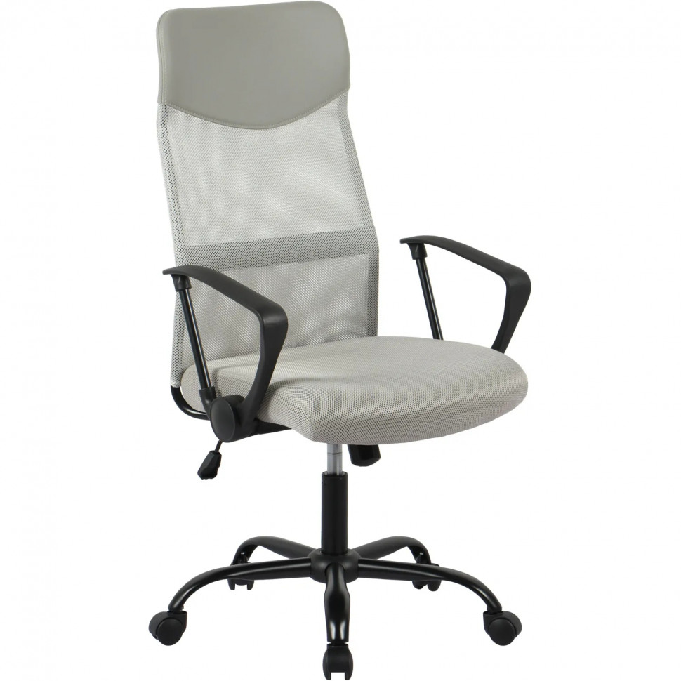 Кресло BN_Hg_EChair-588 TTW сетка/ткань/кожзам бежевый хром