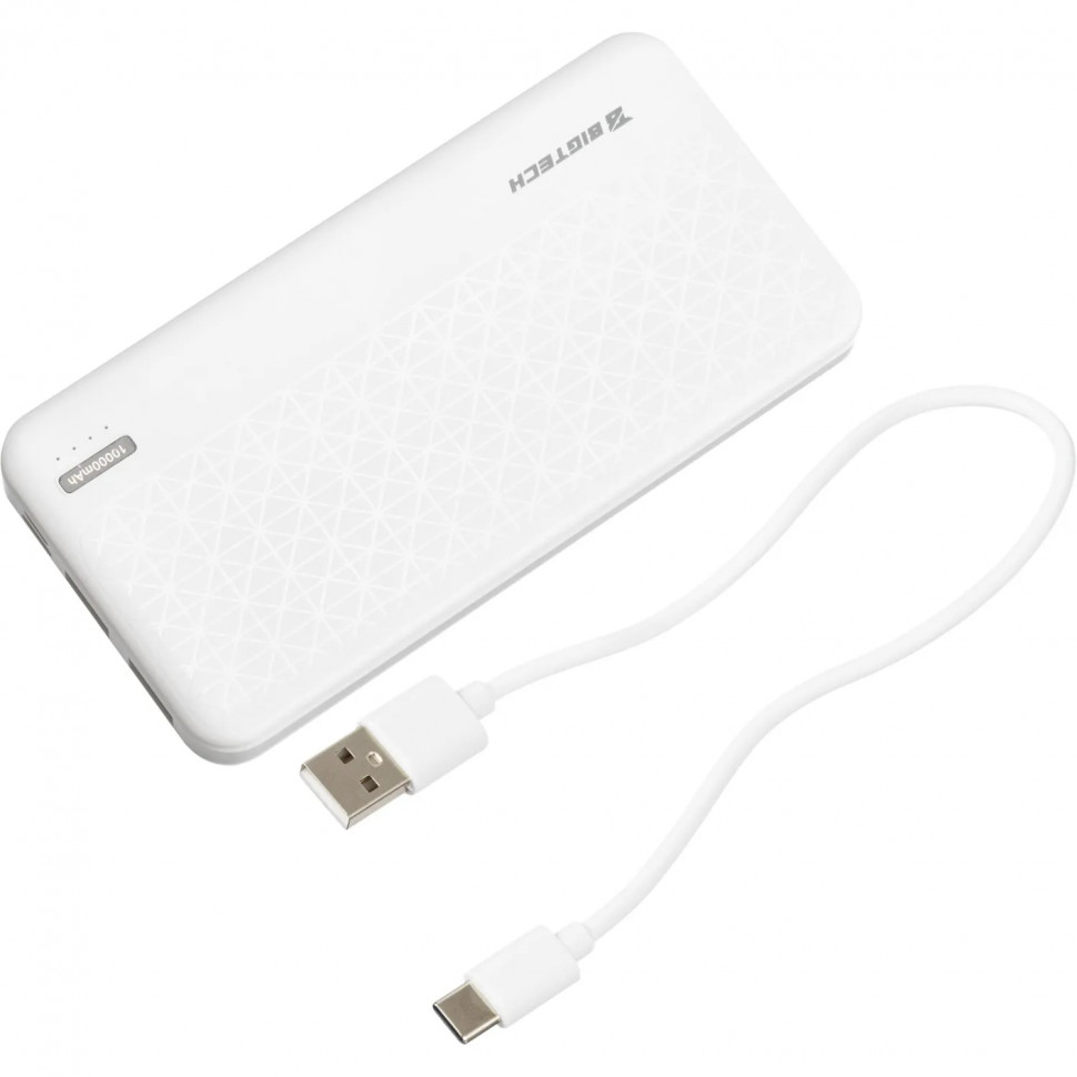 Внешний аккумулятор BigTech (BT-PB-10-W-2) 10000 mAh белый