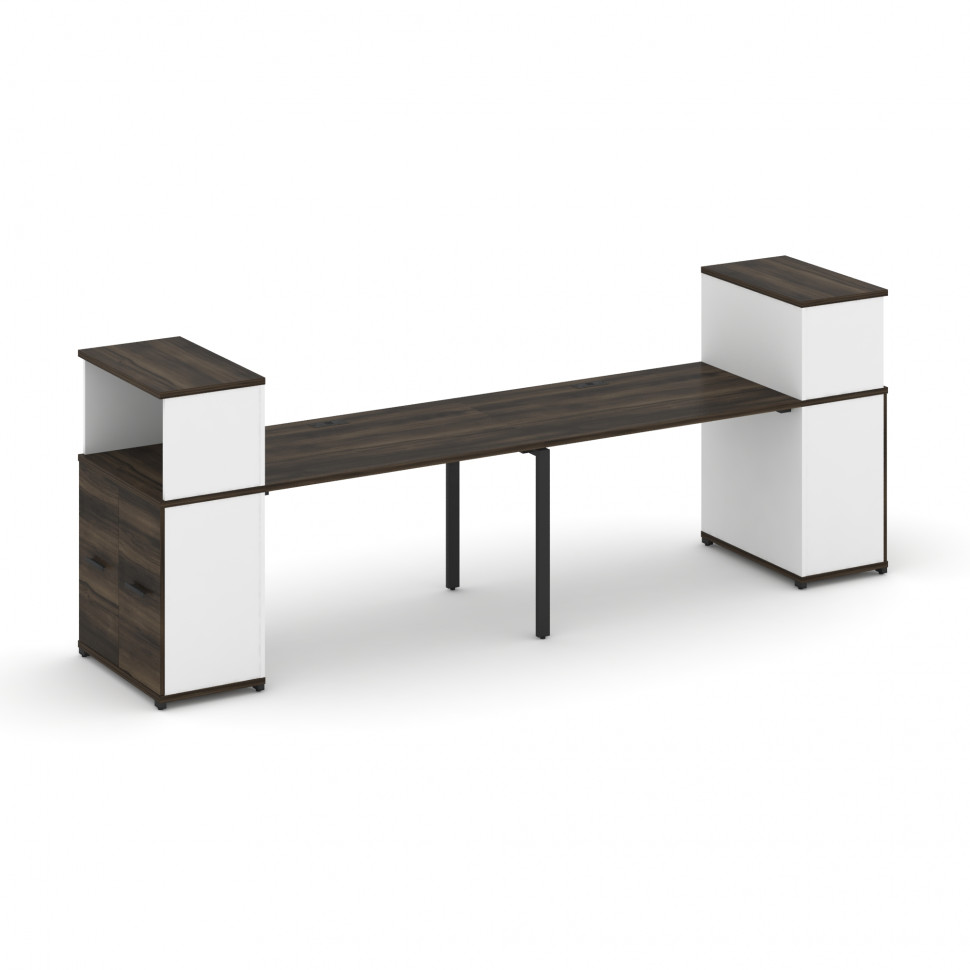 Concept Рабочая станция с опорными распаш. шкафами с надставкой низ. CN.ORS-226 B Дуб Мали/Белый Бри Concept Рабочая станция с опорными распаш. шкафами с надставкой низ. CN.ORS-226 B Дуб Мали/Белый Бри