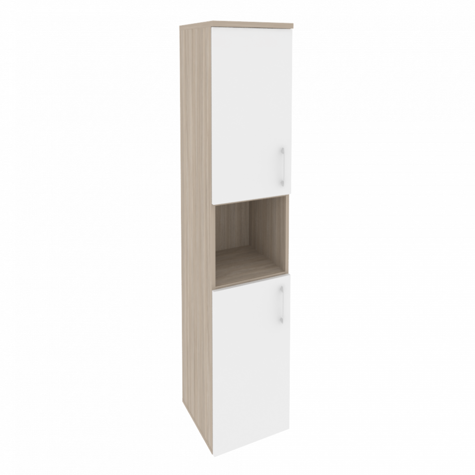 Onix Шкаф высокий узкий левый O.SU-1.5 (L) Дуб Аттик/Белый Бриллиант 400*420*1977