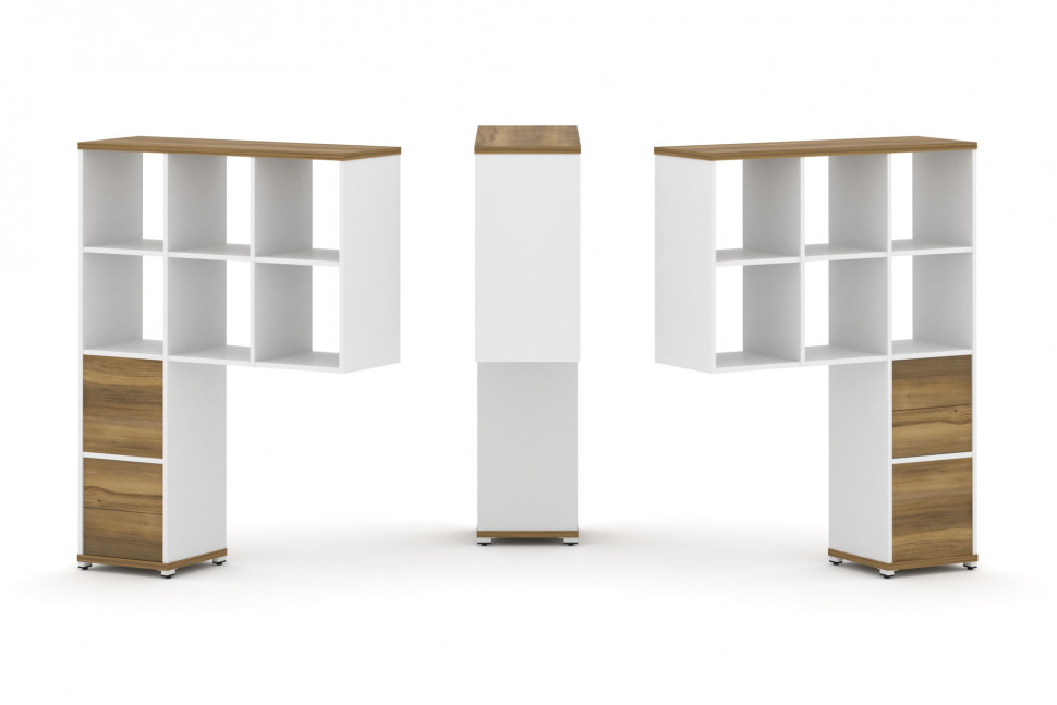 Concept Надставка высокая CN.DNV-008 Сандал Янтарный/Белый Бриллиант/Металл Белый 1099*350*1486