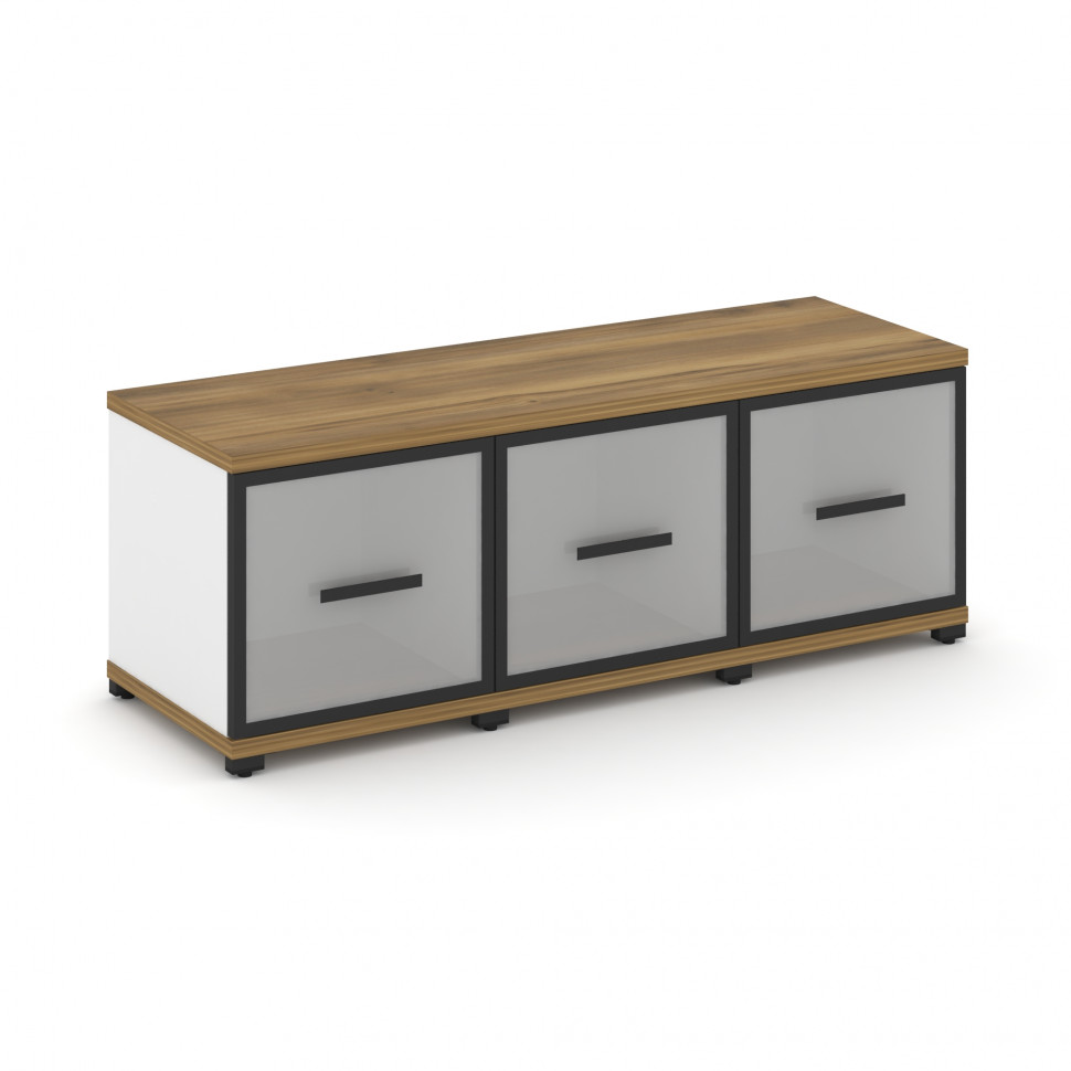 Concept Шкаф 3 узкие секции, 1 ниша CN.STU-133 RMB B Сандал Янтарный/Белый Бриллиант/Металл Черный/С