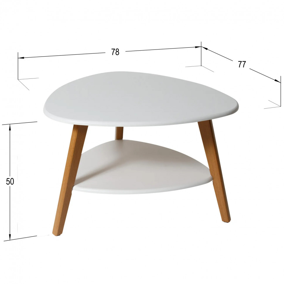 Стол журнальный KF_ Бруклин белый