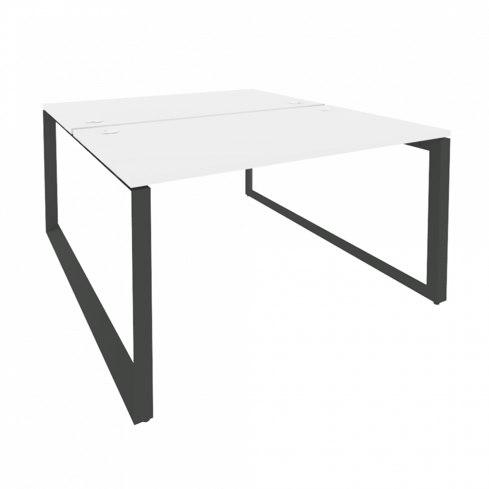 Onix Рабочая станция на О-образном м/к O.MO-D.RS-2.3.8 Белый Бриллиант/Металл Антрацит 1380*1635*750
