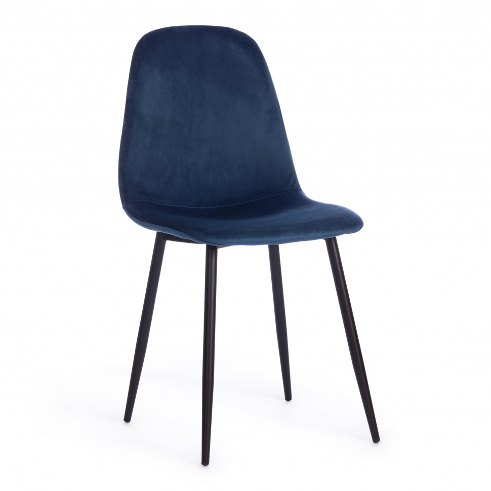 Стул BREEZE (mod. 4724) Велюр/металл , 44 х 53 х 87 см, Blue (синий) HLR63 / черный