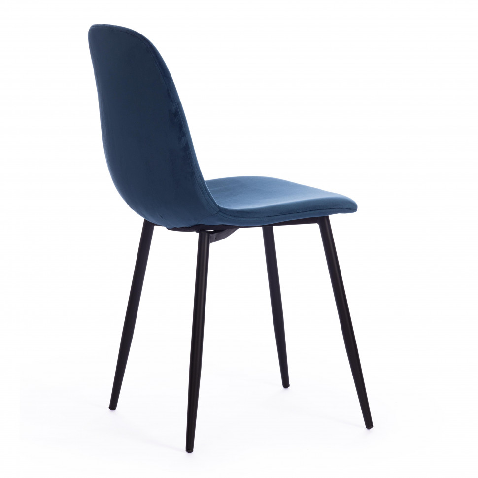 Стул BREEZE (mod. 4724) Велюр/металл , 44 х 53 х 87 см, Blue (синий) HLR63 / черный