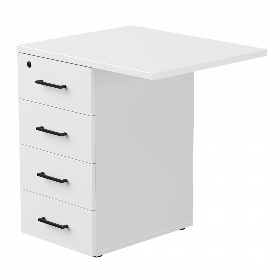 Тумба приставная Everprof EVO (ЭВО) с топом 710х600x755 Белый