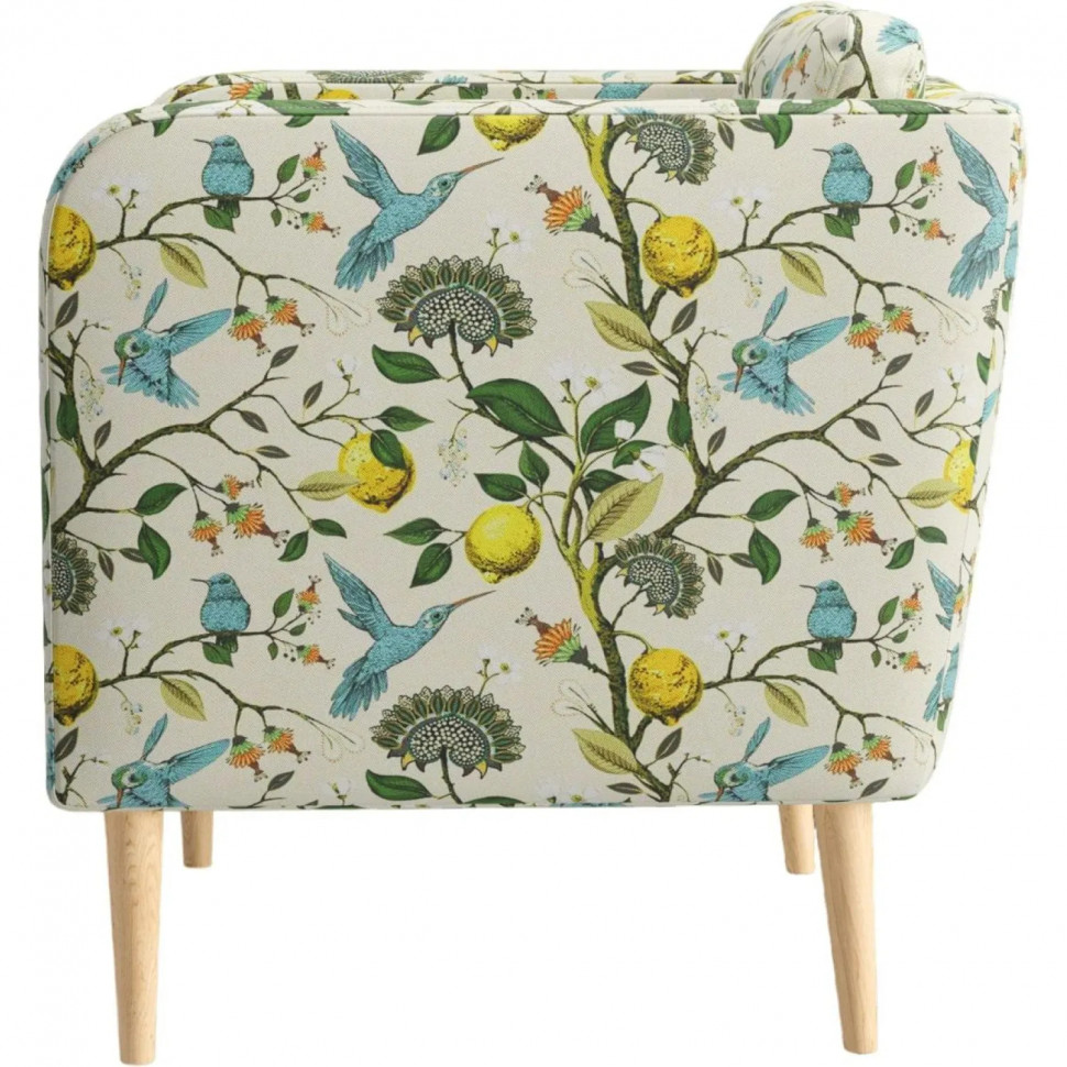 Кресло SAL_0MX_КОРСИ ткань Велюр Флористика лимон