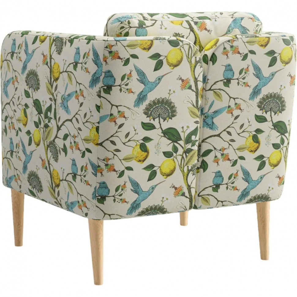 Кресло SAL_0MX_КОРСИ ткань Велюр Флористика лимон