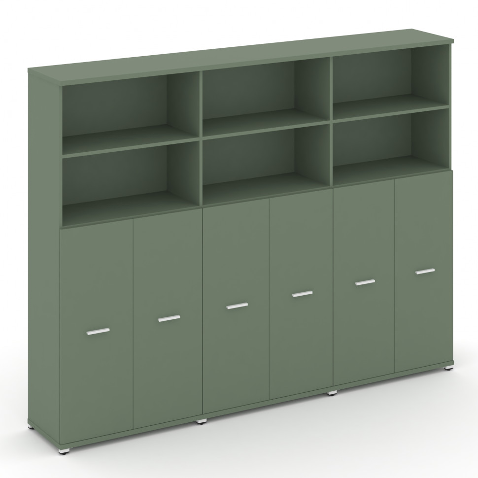 Concept Шкаф 3 широкие секции, 5 ниш CN.STS-534 W Кобо/Металл Белый 2500*420*1922