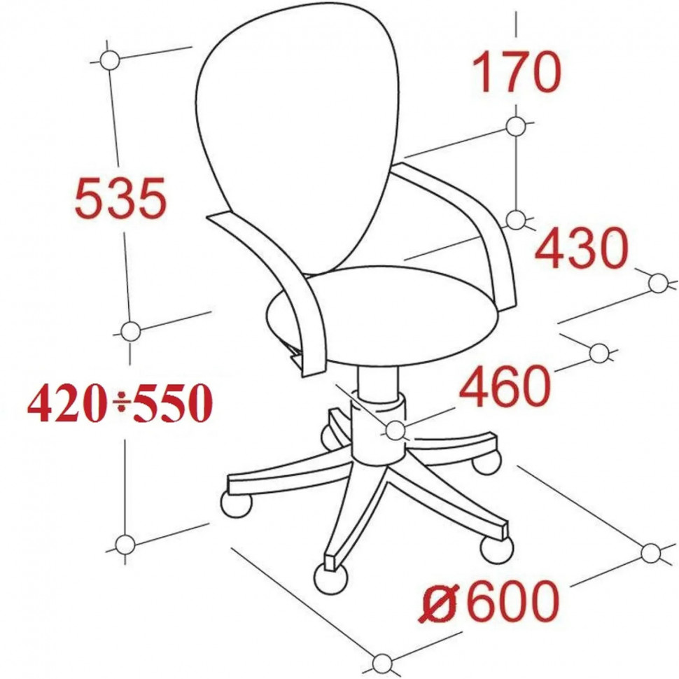 Кресло UA_JUPITER GTP RU, ткань серая С-38