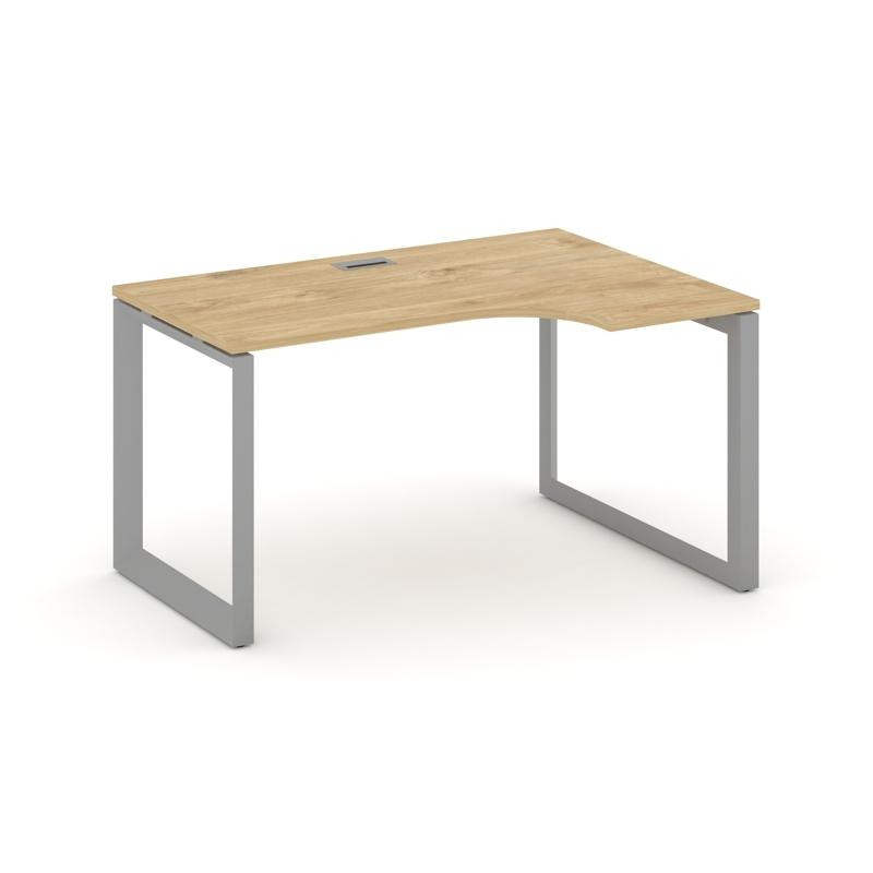 Style Project Стол рабочий эргономичный SN-59O.SPA-002(R) Тиквуд Светлый/Металл Серый/Серебро Заглуш