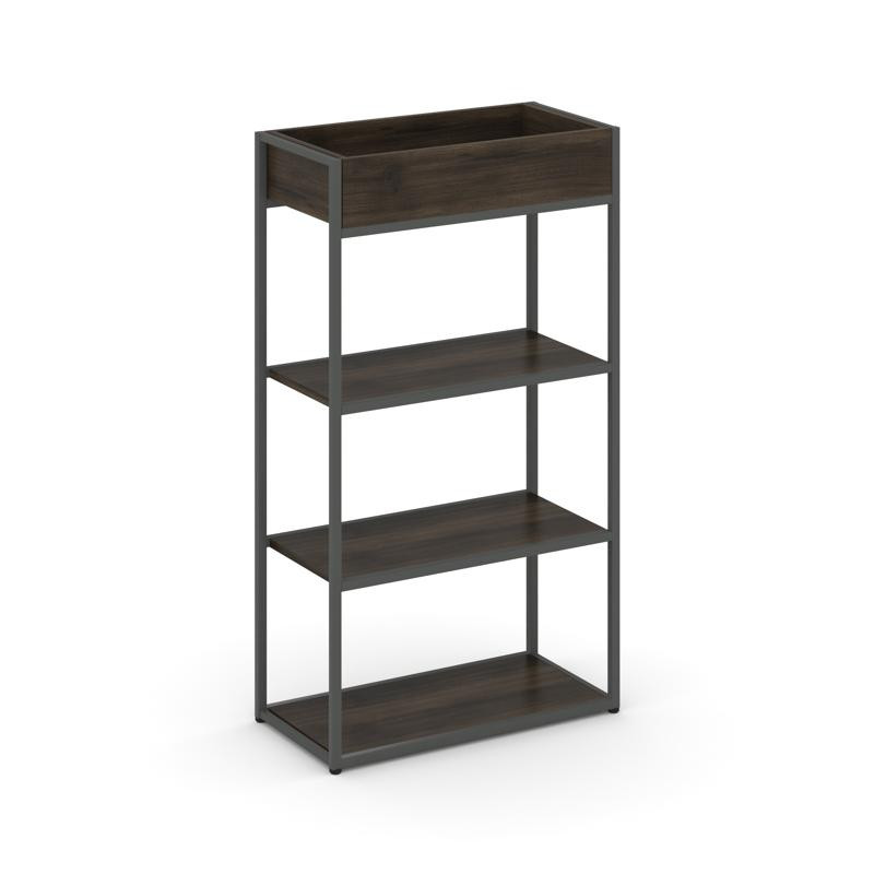 Rift Стеллаж металлический высокий приставной RF.STM-003 Дуб Мали/Металл Антрацит 796*350*1250