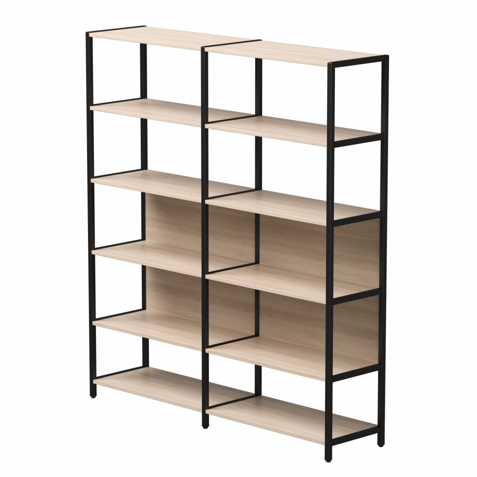 Набор стеллажных систем №6 Everprof EVO (ЭВО) 1635x385x1840 Дуб Соната/Черный