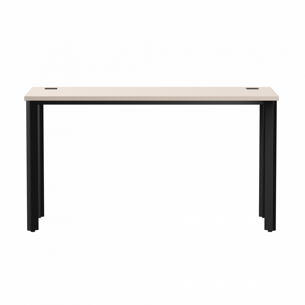 Стол прямой Everprof EVO (ЭВО) на металлокаркасе 1380х670х755 мм опоры 45гр Кашемир/Черный