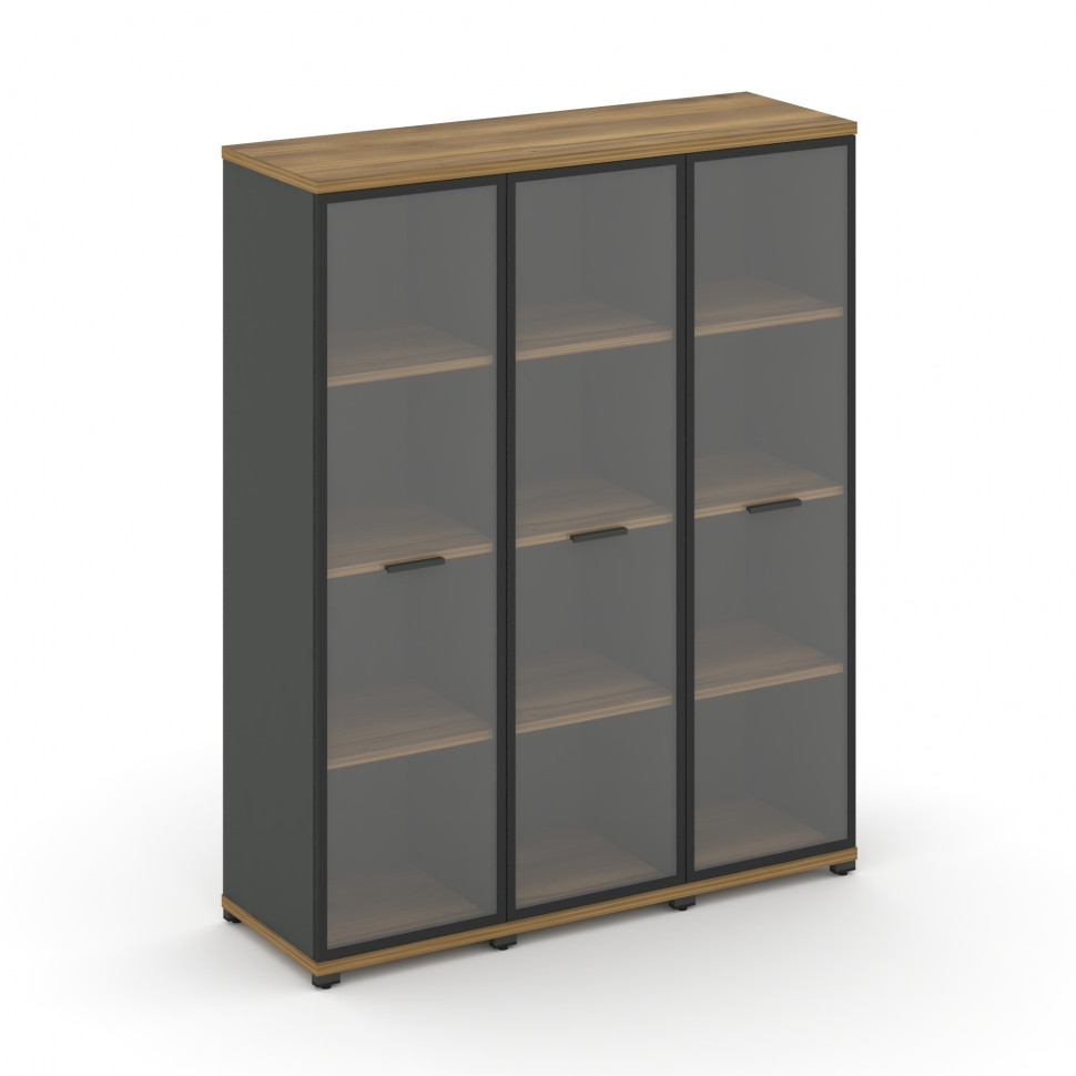 Concept Шкаф 3 узкие секции, 4 ниши CN.STU-436 RPB A Сандал Янтарный/Антрацит/Металл Антрацит/Прозра Concept Шкаф 3 узкие секции, 4 ниши CN.STU-436 RPB A Сандал Янтарный/Антрацит/Металл Антрацит/Прозра