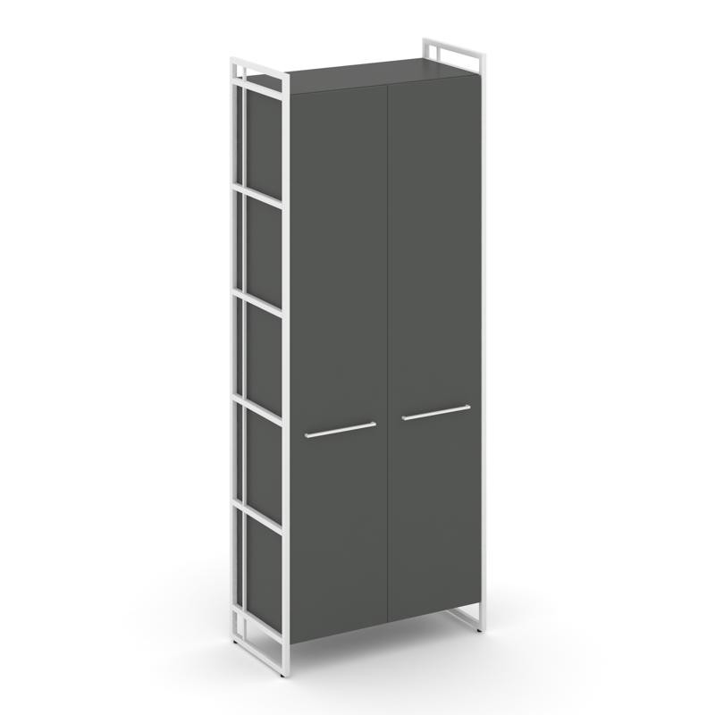 Rift Шкаф 5 ниш широкий RF.SS-51 Антрацит NEW/Металл Белый/Белый Ручки 798*396*2010