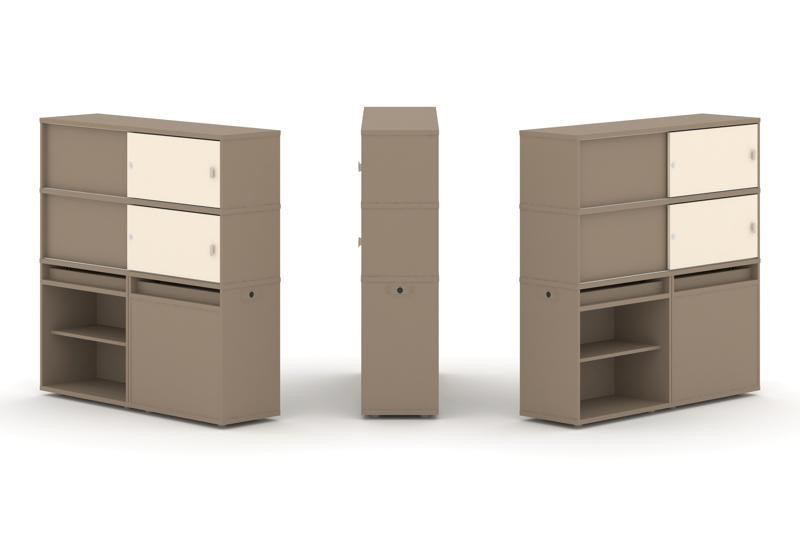 Estetica Набор №22. Тумба двойная+высокая надставка ES.NB.2V-22 Латте/Сатин 1500*410*1520 Estetica Набор №22. Тумба двойная+высокая надставка ES.NB.2V-22 Латте/Сатин 1500*410*1520