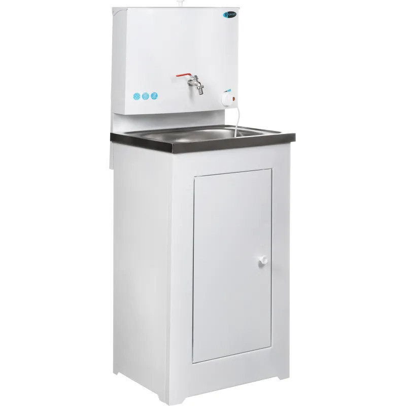 Умывальник дачный TOPFORT ELEGANT с подогревом 17л, нерж. мойка, белый