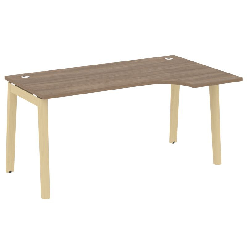 Onix Wood Стол эргономичный правый OW.SA-1 (R) Дуб Аризона/Дуб Светлый/Металл Белый 1580*980*750 (72