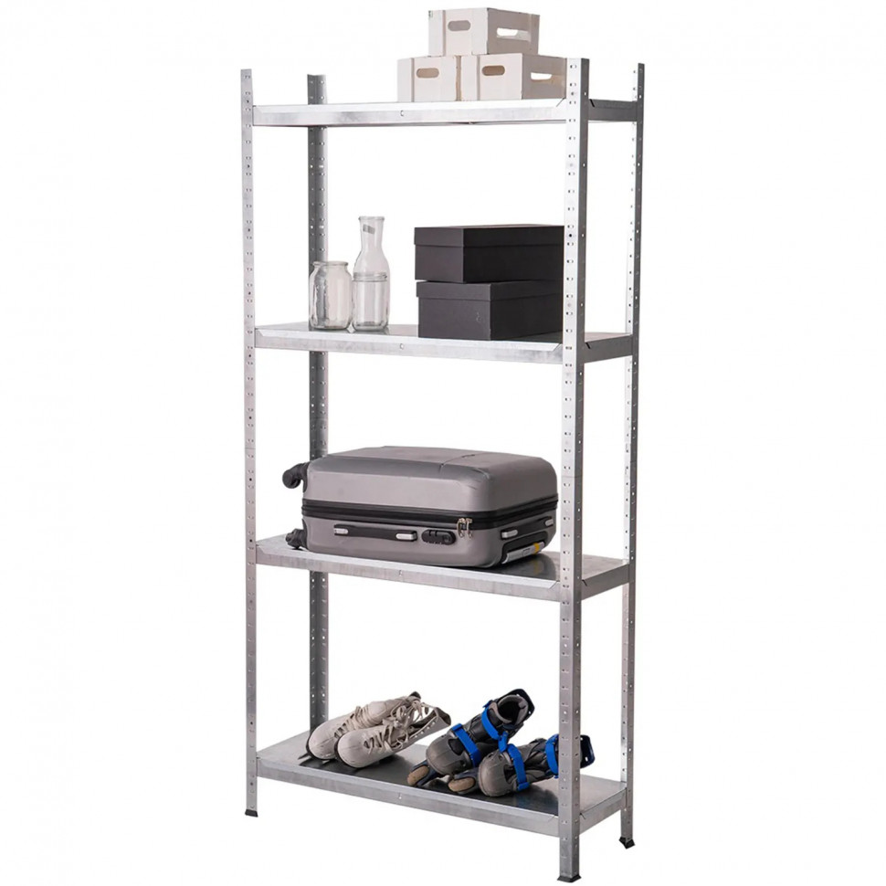 Стеллаж металлический FL_HIT 4 полки (912х300х1824) оцинкованный
