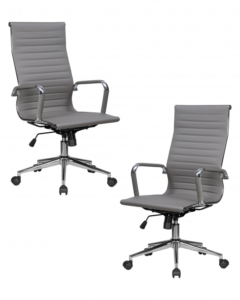 Набор 2 шт Офисное кресло для руководителей DOBRIN CLARK SIMPLE, серый (47)
