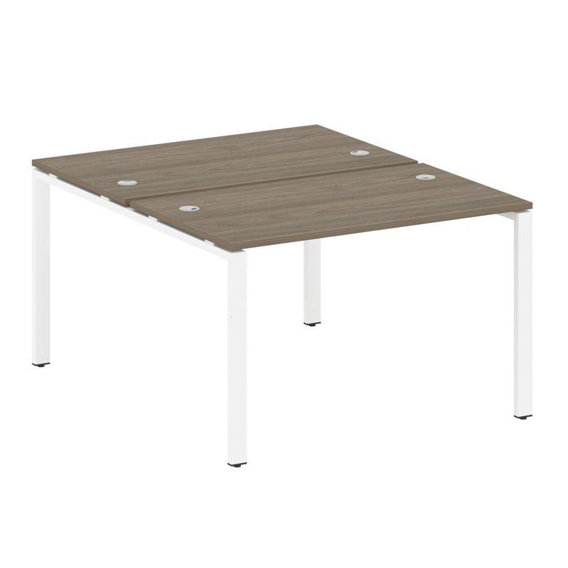 Metal System Рабочая станция на П-образном м/к БП.РАС-СП-2.2 Вяз Благородный/Металл Белый 1200*1475*