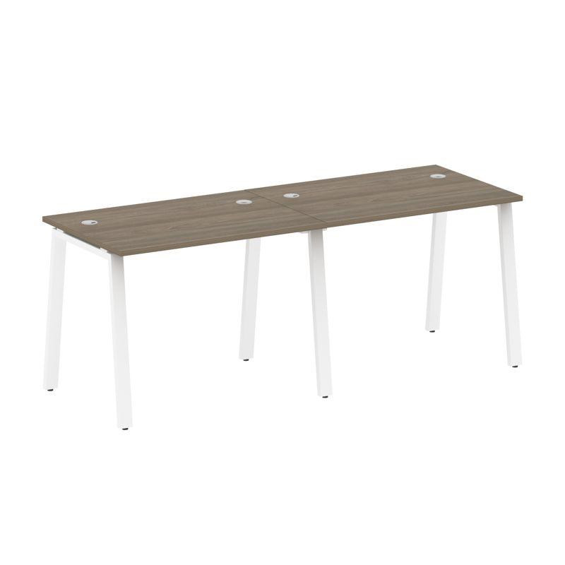 Metal System Рабочая станция на 2 места на А-образном м/к БА.СМ-2.1 Вяз Благородный/Металл Белый 200 Metal System Рабочая станция на 2 места на А-образном м/к БА.СМ-2.1 Вяз Благородный/Металл Белый 200