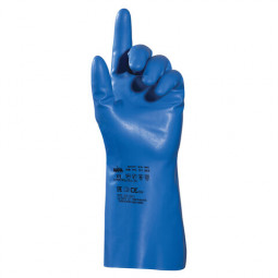 Перчатки нитриловые MAPA Optinit/Ultranitril 472, КОМПЛЕКТ 10 пар, размер 9, L, синие