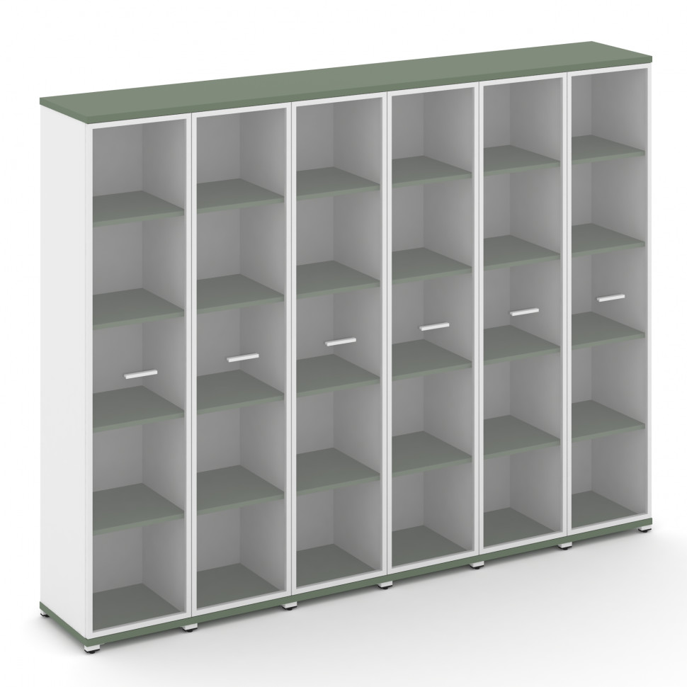 Concept Шкаф 6 узких секций, 5 ниш CN.STU-568 RPW W Кобо/Белый Бриллиант/Металл Белый/Прозрачный 250 Concept Шкаф 6 узких секций, 5 ниш CN.STU-568 RPW W Кобо/Белый Бриллиант/Металл Белый/Прозрачный 250