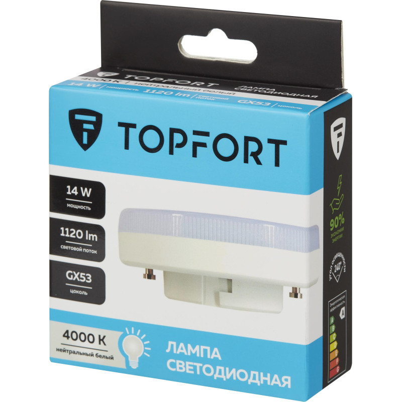 Лампа светодиодная Topfort GX53 14W 4000K