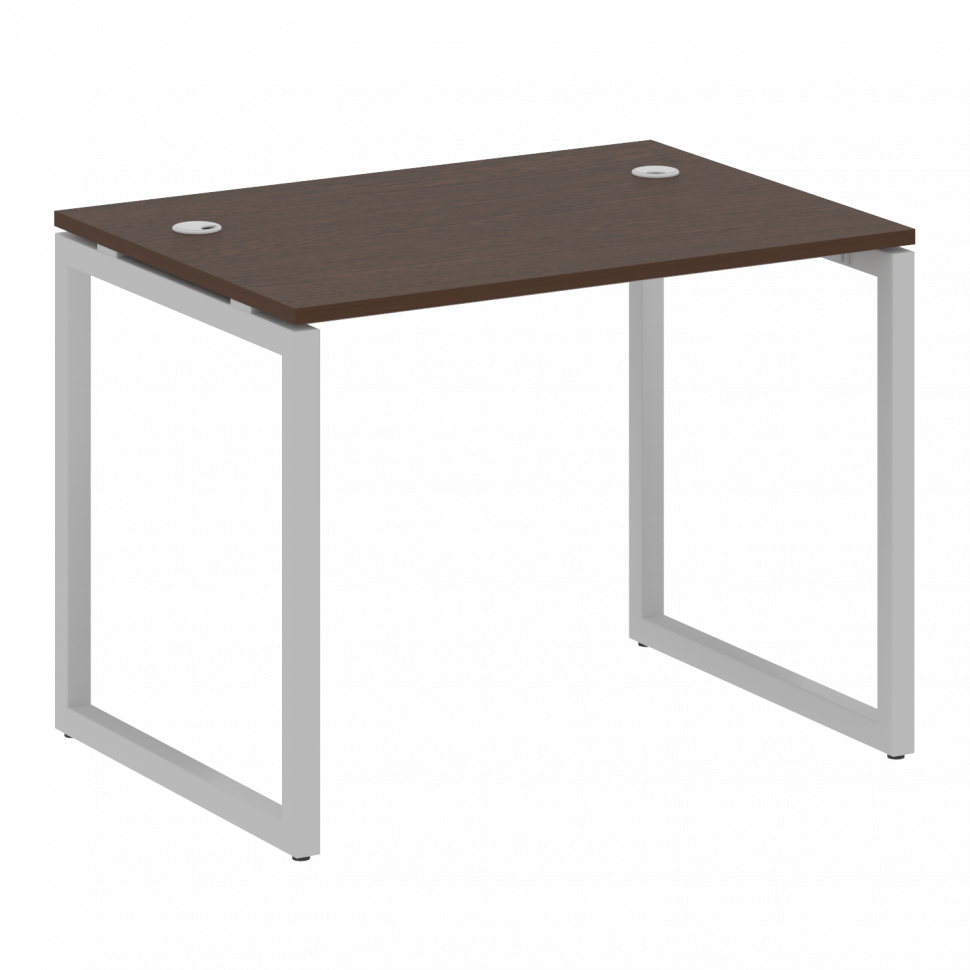Metal System Quattro Стол письменный на О-образном м/к 40БО.СП-1 Венге Цаво/Металл Серый 1000*720*75