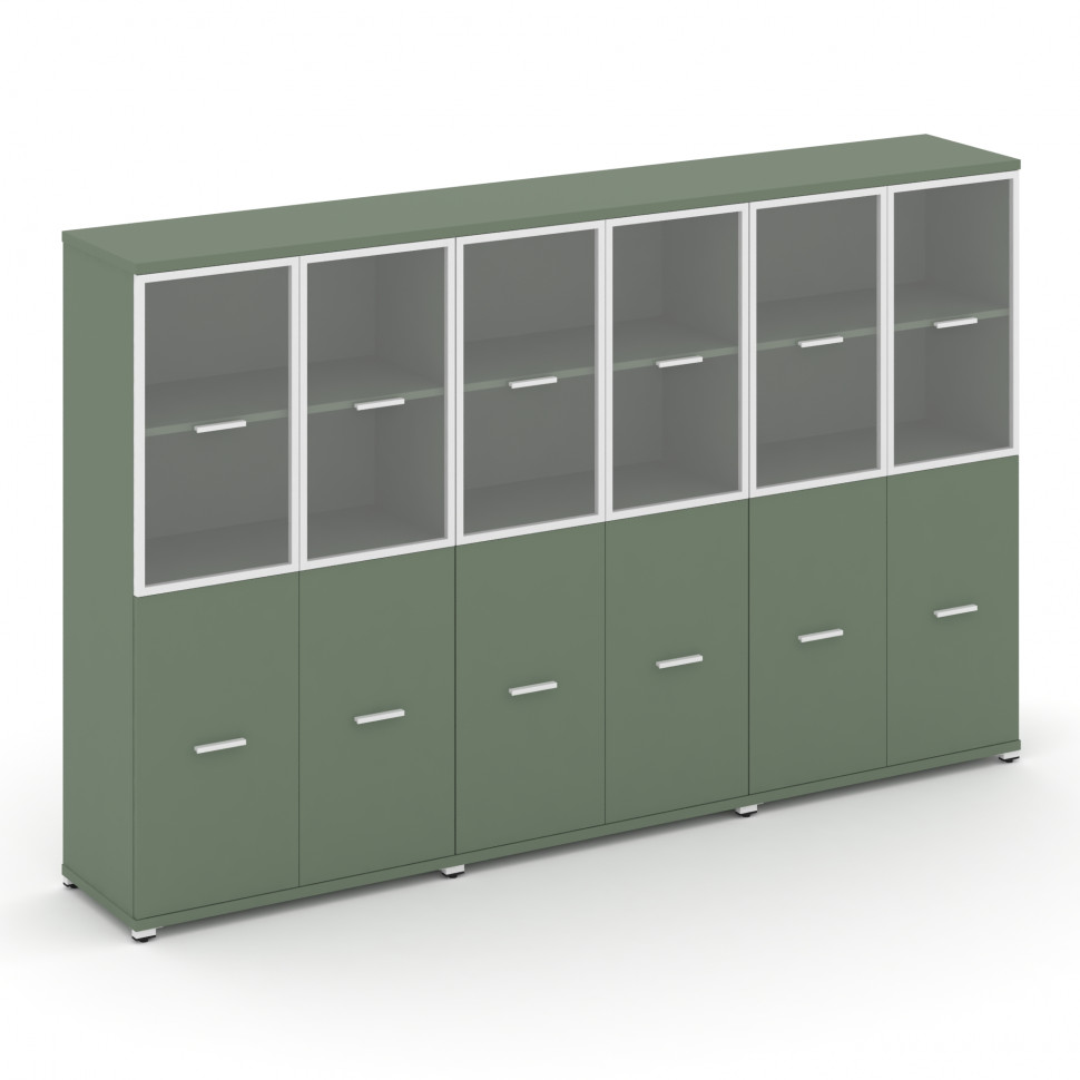 Concept Шкаф 3 широкие секции, 4 ниши CN.STS-432 RPW W Кобо/Металл Белый/Прозрачный 2500*420*1554 Concept Шкаф 3 широкие секции, 4 ниши CN.STS-432 RPW W Кобо/Металл Белый/Прозрачный 2500*420*1554