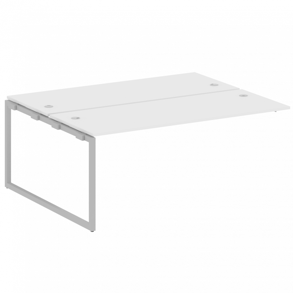 Metal System Quattro Проходной элемент рабочей станции на О-образном м/к 40БО.ПРС-СП-2.5 Белый/Метал