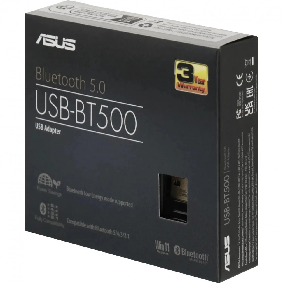 Сетевой адаптер Asus (90IG05J0-MO0R00) USB-BT500 Bluetooth 5.0 USB 2.0 Сетевой адаптер Asus (90IG05J0-MO0R00) USB-BT500 Bluetooth 5.0 USB 2.0