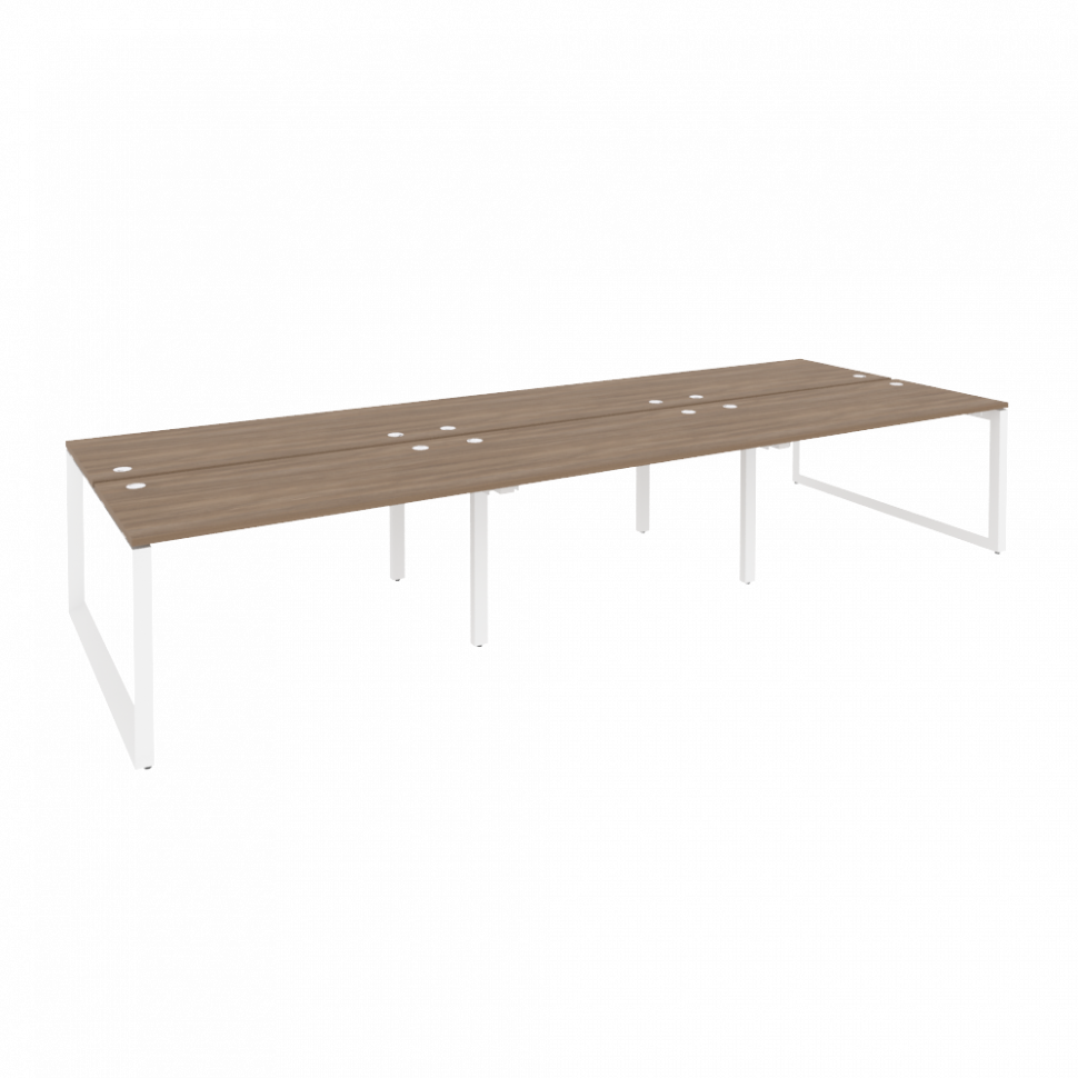 Onix Рабочая станция на О-образном м/к O.MO-D.RS-6.3.7 Дуб Аризона/Металл Белый 4140*1475*750
