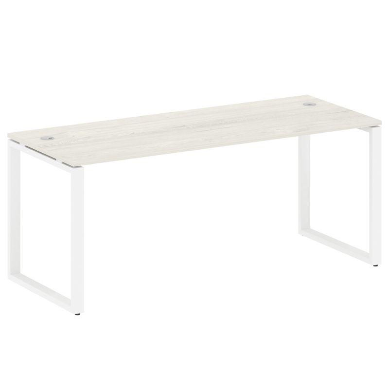 Metal System Стол письменный на О-образном м/к БО.СП-5 Дуб Наварра/Металл Белый 1800*720*750