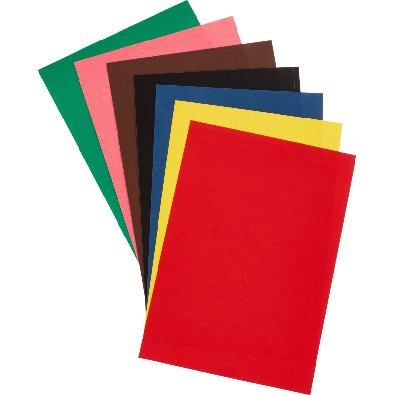 Бумага цветная А4,7л,7цв, бархатная,в ассортим. С0199-04/05/07/08