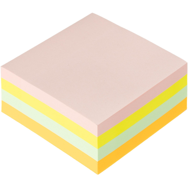 Стикеры КОМУС с клеев.краем Куб 76х76 неон.цвета 400л