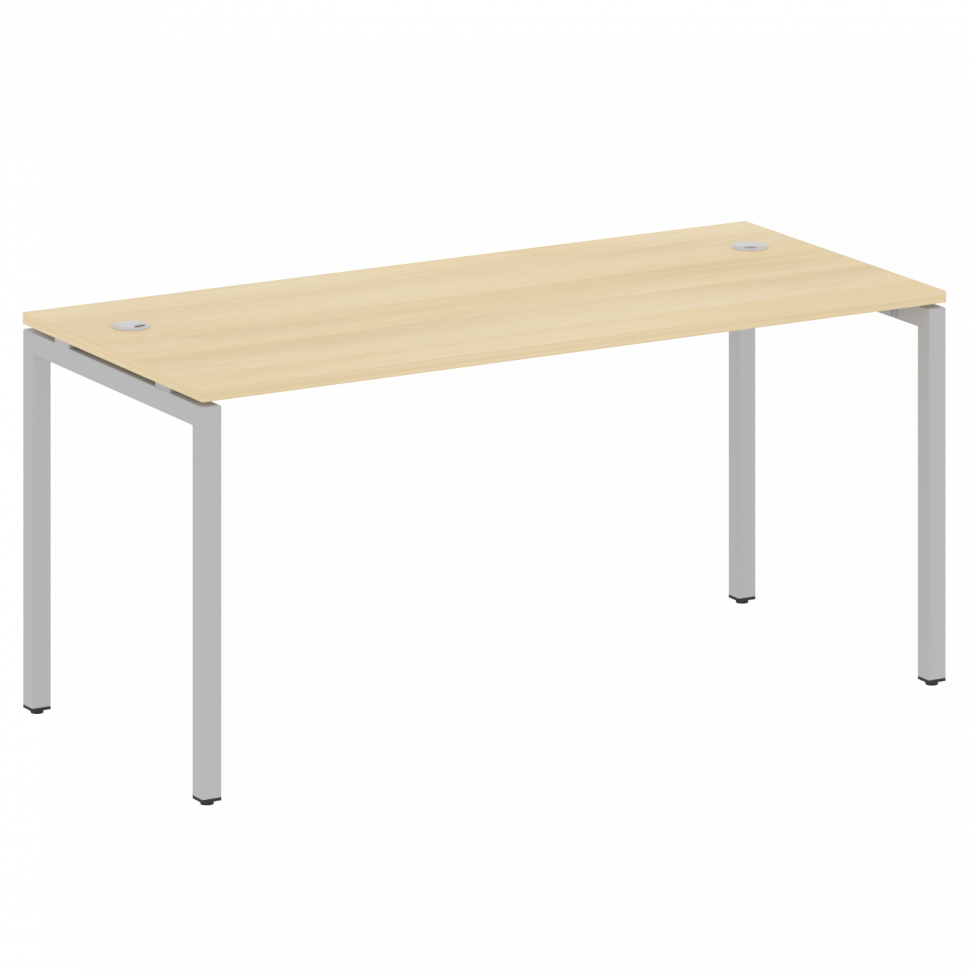 Metal System Quattro Стол письменный на П-образном м/к 40БП.СП-4 Акация Лорка/Металл Серый 1600*720*