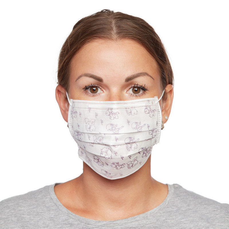 Маска медицинская 3-х сл., резинка,с рисунком 100шт/уп Гекса Маска медицинская 3-х сл., резинка,с рисунком 100шт/уп Гекса