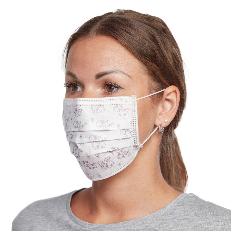 Маска медицинская 3-х сл., резинка,с рисунком 100шт/уп Гекса Маска медицинская 3-х сл., резинка,с рисунком 100шт/уп Гекса