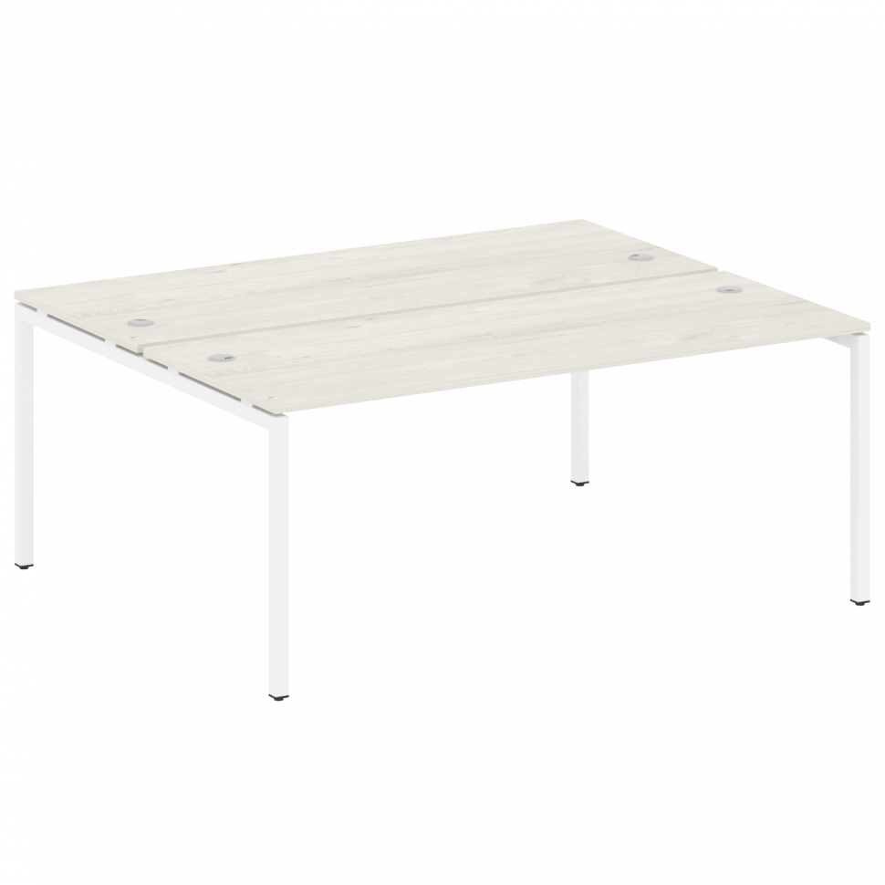 Metal System Quattro Рабочая станция на П-образном м/к 40БП.РАС-СП-2.5 Дуб Наварра/Металл Белый 1800