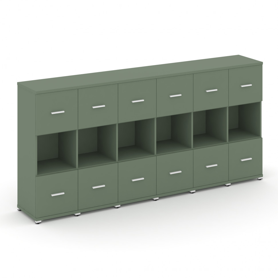 Concept Шкаф 6 узких секций, 3 ниши CN.STU-365 W Кобо/Металл Белый 2500*420*1186 Concept Шкаф 6 узких секций, 3 ниши CN.STU-365 W Кобо/Металл Белый 2500*420*1186