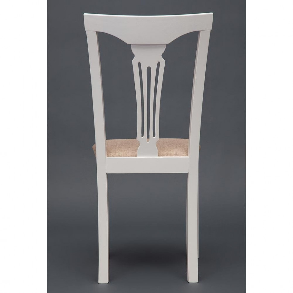 Стул - Гермес/ Hermes / 1 шт. в упаковке дерево гевея, 43х49х94см, Ivory white, ткань песочная (Jaffy 104-58)