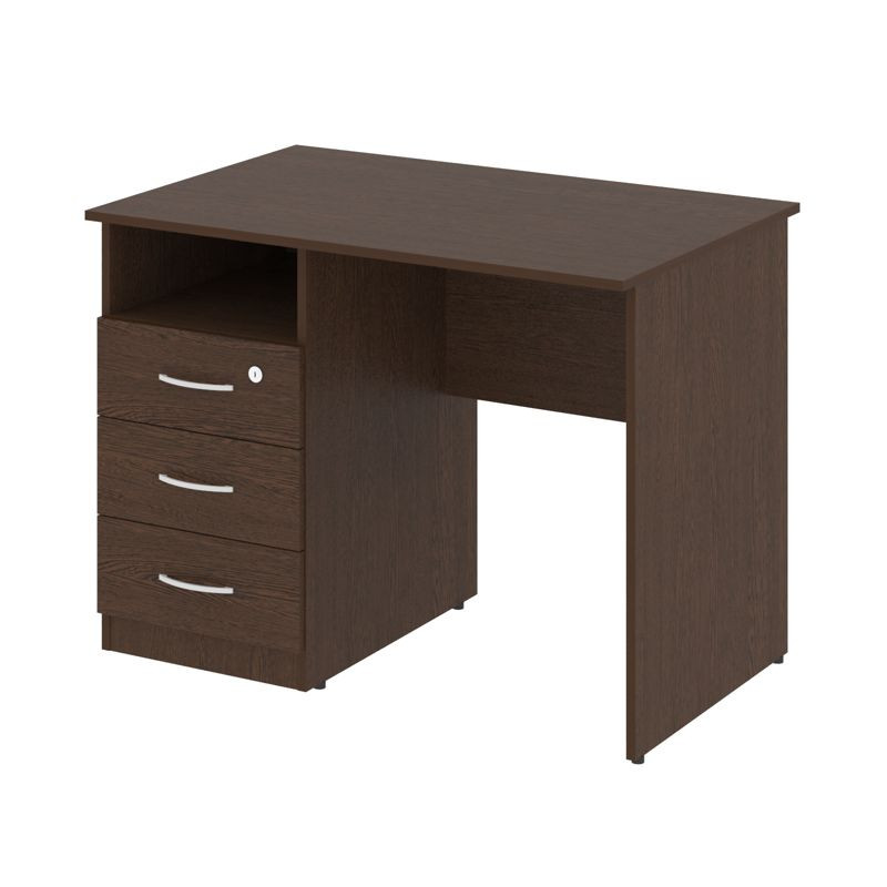 Nova S Стол письменный с тумбой левый В.СПТ-1 (L) Венге Цаво 1000*650*750