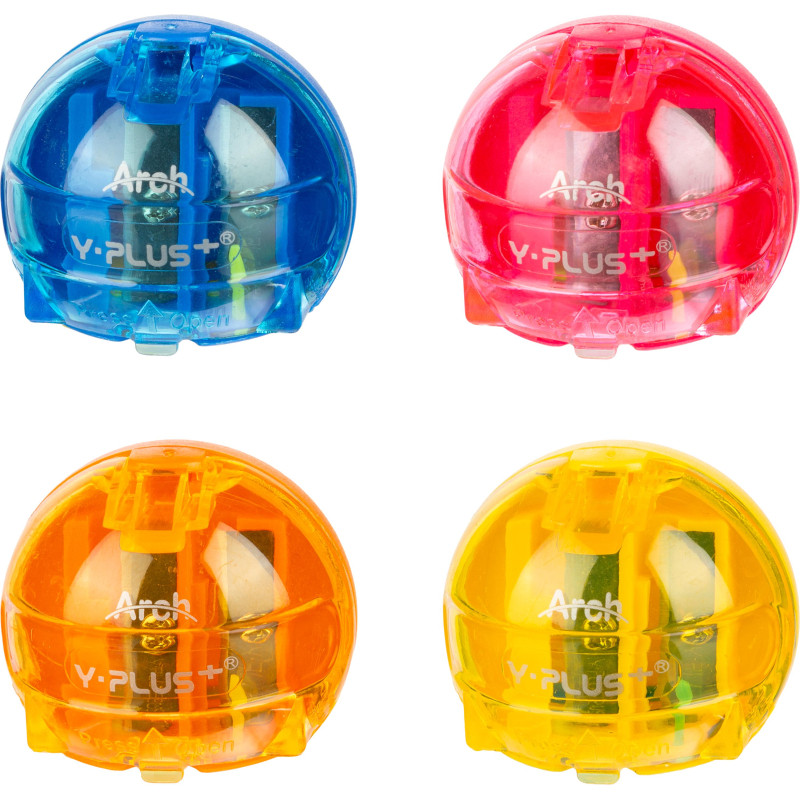 Точилка Y-plus Arch DSX0701 D детская с контейн 2 отв.до 8 и 11 мм.цв в асс